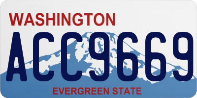 WA license plate ACC9669