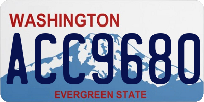WA license plate ACC9680
