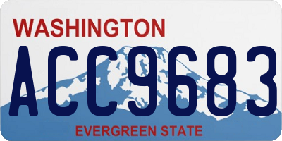 WA license plate ACC9683