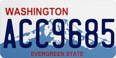 WA license plate ACC9685