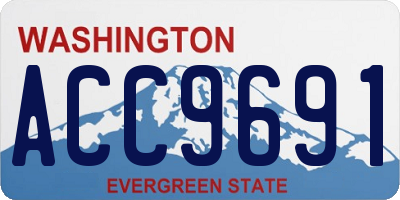 WA license plate ACC9691
