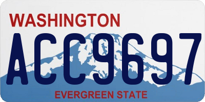 WA license plate ACC9697