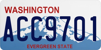 WA license plate ACC9701