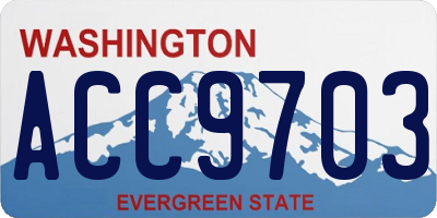 WA license plate ACC9703
