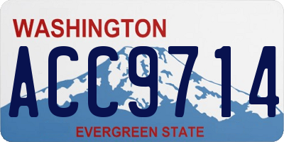 WA license plate ACC9714