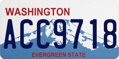 WA license plate ACC9718