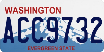 WA license plate ACC9732