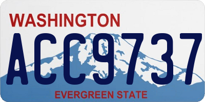 WA license plate ACC9737