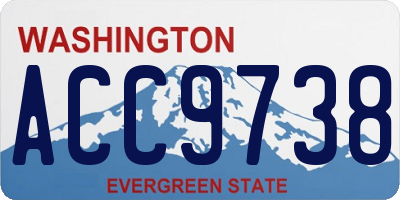 WA license plate ACC9738