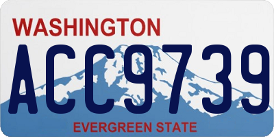 WA license plate ACC9739