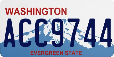 WA license plate ACC9744