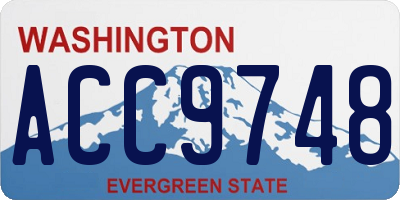 WA license plate ACC9748