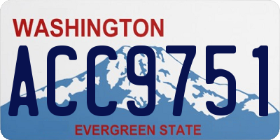 WA license plate ACC9751