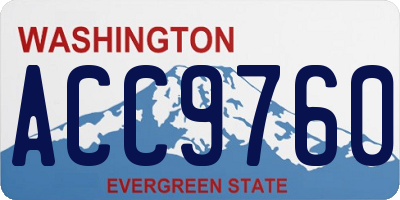 WA license plate ACC9760