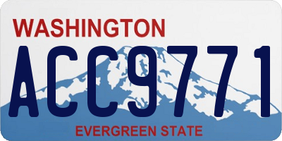 WA license plate ACC9771
