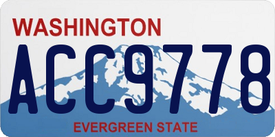 WA license plate ACC9778