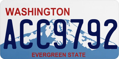 WA license plate ACC9792