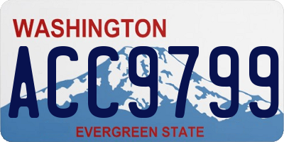 WA license plate ACC9799