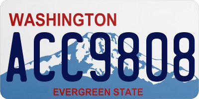 WA license plate ACC9808
