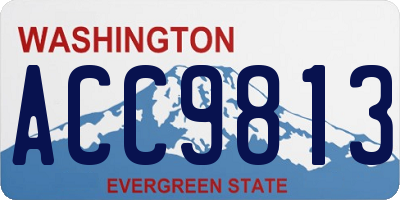 WA license plate ACC9813