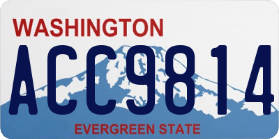 WA license plate ACC9814