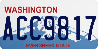 WA license plate ACC9817