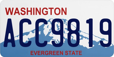 WA license plate ACC9819