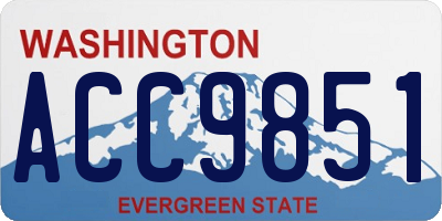 WA license plate ACC9851