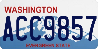 WA license plate ACC9857