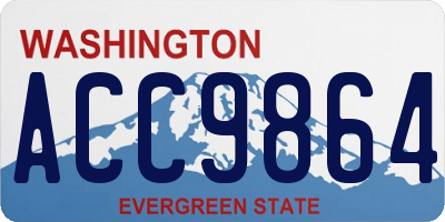 WA license plate ACC9864