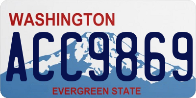 WA license plate ACC9869
