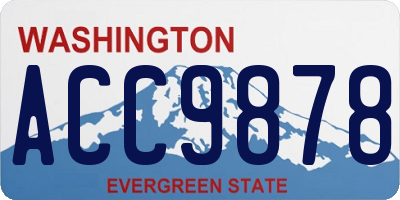WA license plate ACC9878