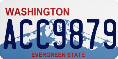 WA license plate ACC9879