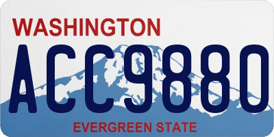 WA license plate ACC9880