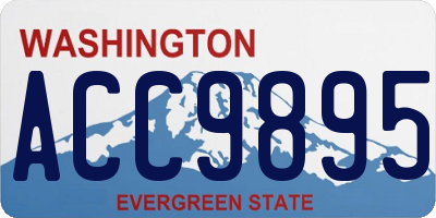 WA license plate ACC9895
