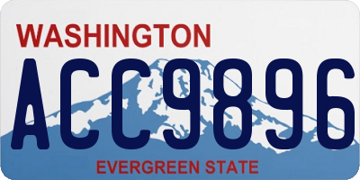 WA license plate ACC9896