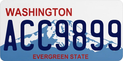WA license plate ACC9899