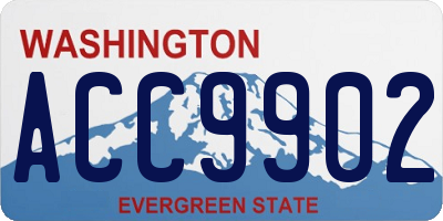 WA license plate ACC9902