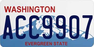 WA license plate ACC9907