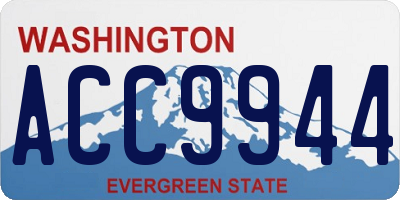 WA license plate ACC9944
