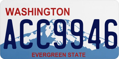 WA license plate ACC9946