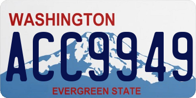 WA license plate ACC9949