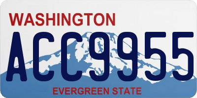 WA license plate ACC9955