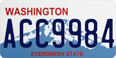 WA license plate ACC9984
