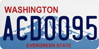 WA license plate ACD0095