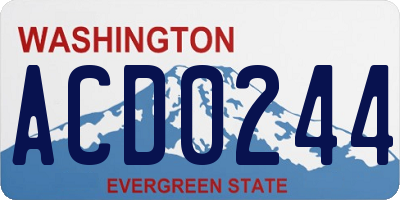 WA license plate ACD0244