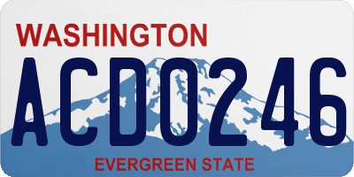 WA license plate ACD0246