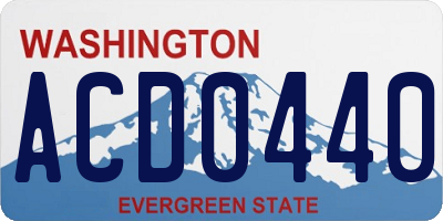 WA license plate ACD0440