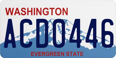 WA license plate ACD0446
