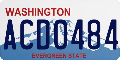 WA license plate ACD0484